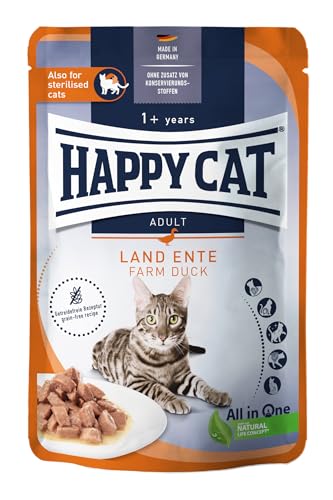 Happy Cat Meat in Sauce Ente Nassfutter 85 g getreidefrei