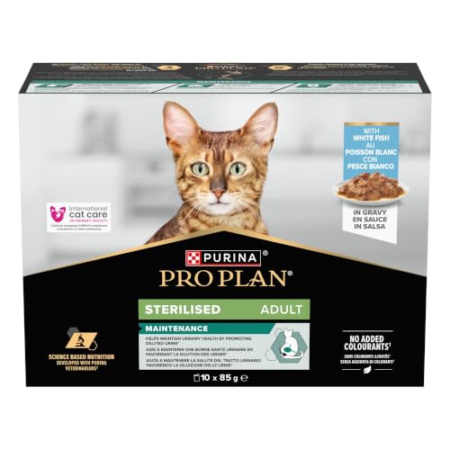 Purina Pro Plan Sterilised Adult Nassfutter Weißfisch 10x85g Harngesundheit