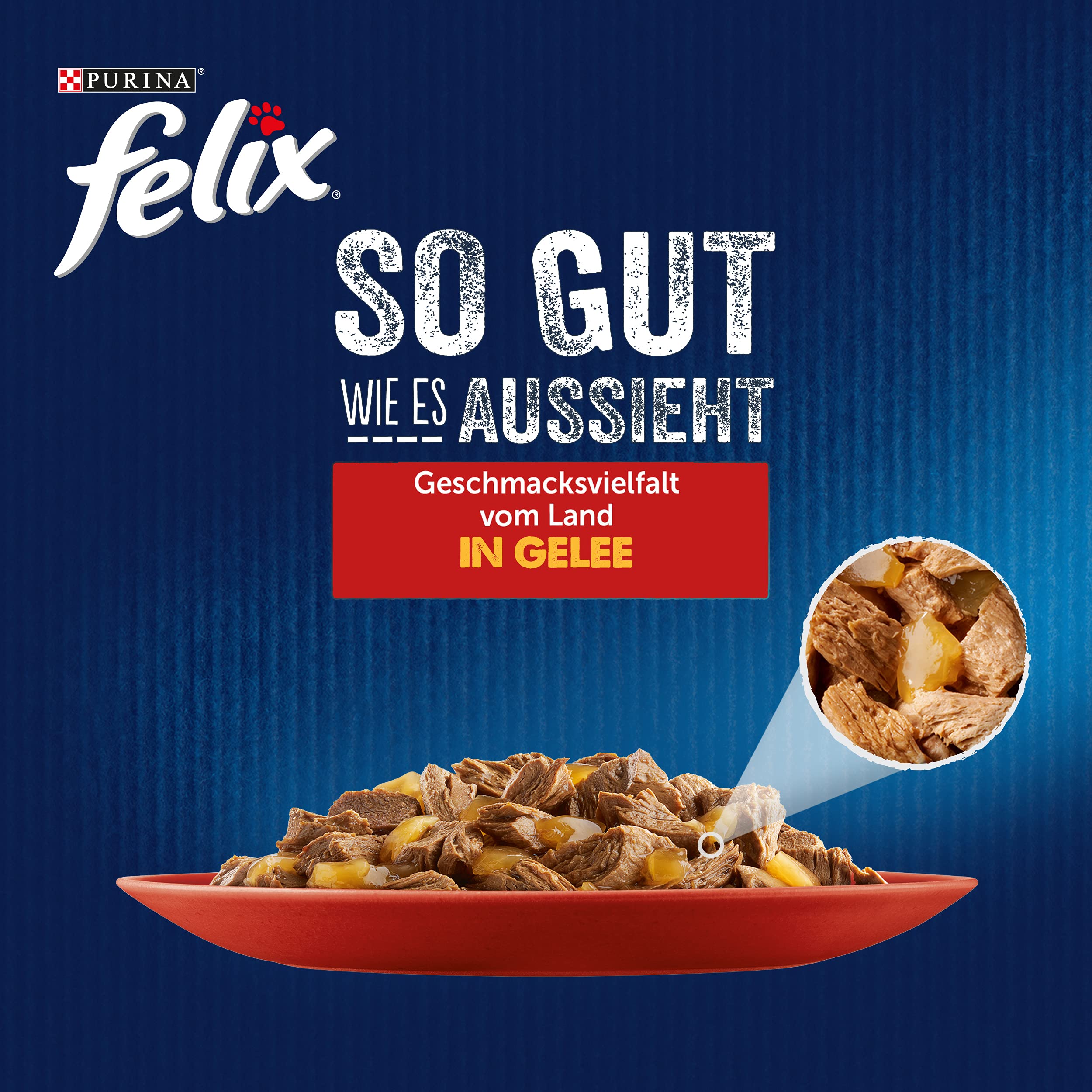 Felix So gut wie es aussieht Nassfutter Fleisch 120x85g Gelee