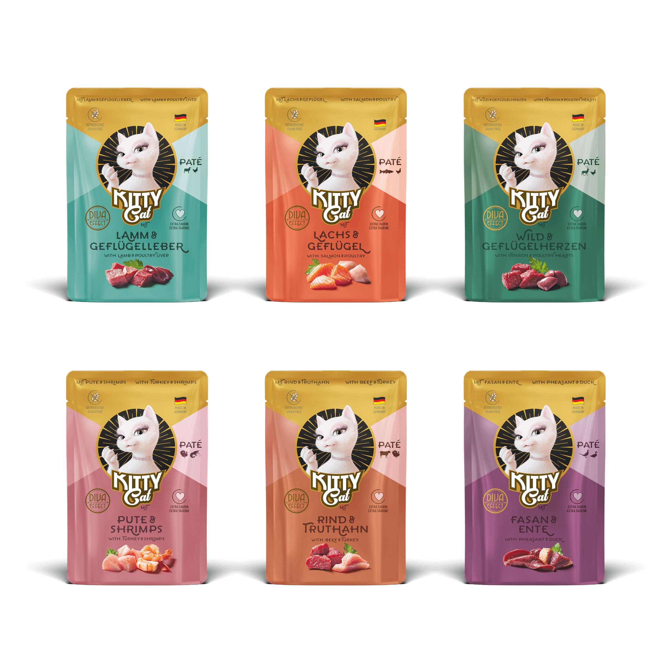 KITTY Cat Nassfutter Paté Kaninchen 6x400g getreidefrei