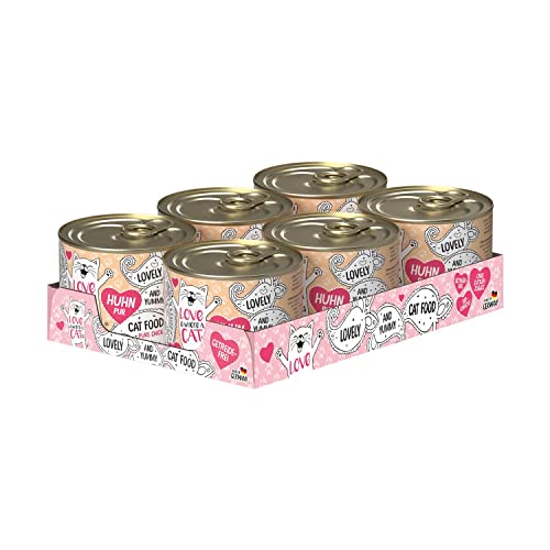 Love is where a cat is Huhn Nassfutter 6x200g getreidefrei