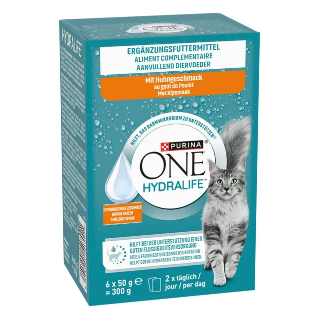 PURINA ONE Hydralife Nassfutter Huhn 48x50g Flüssigkeit