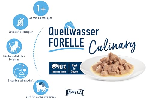 Happy Cat Meat in Sauce Forelle Nassfutter 85 g getreidefrei