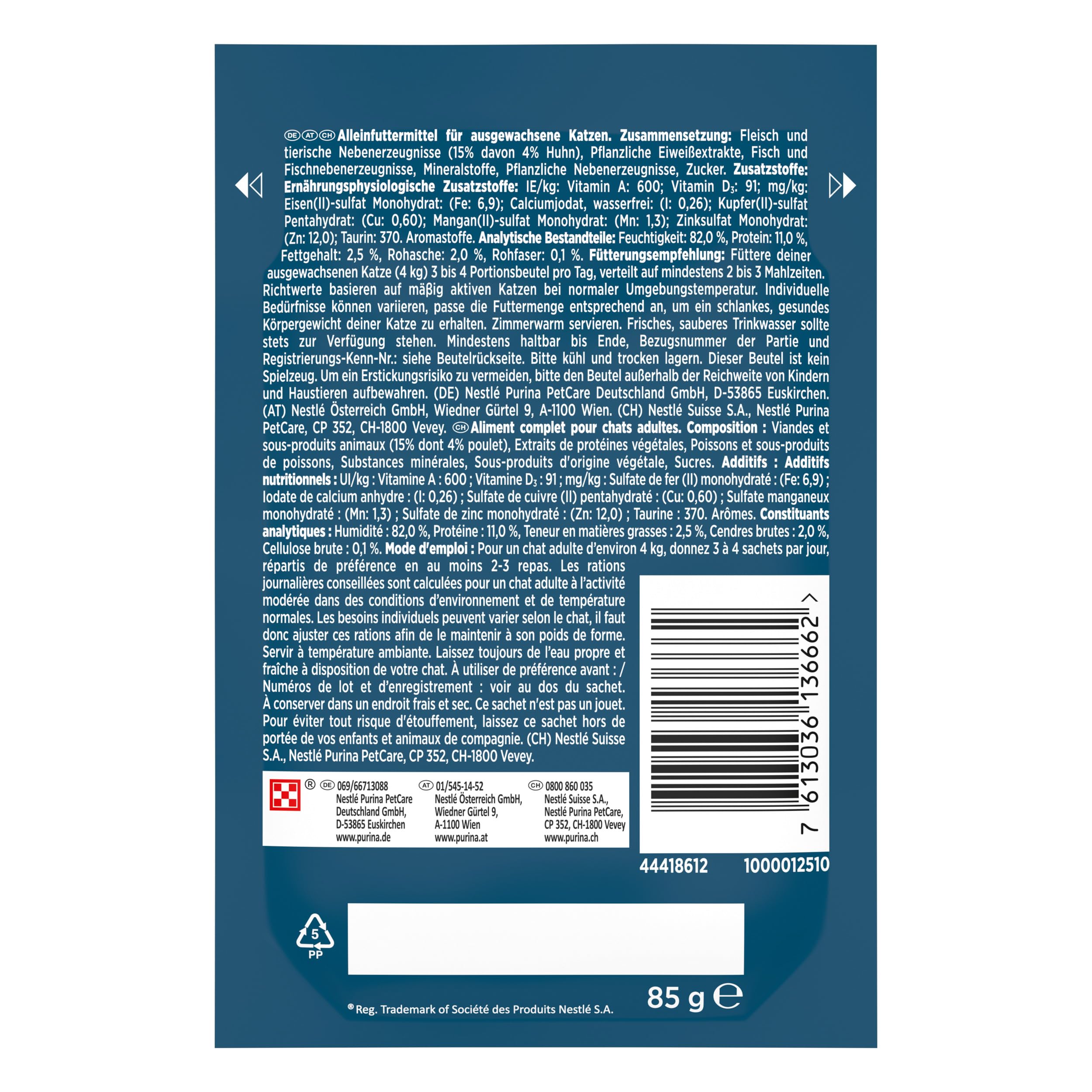 Gourmet Perle Genuss in Sauce Nassfutter Huhn 26x85 g