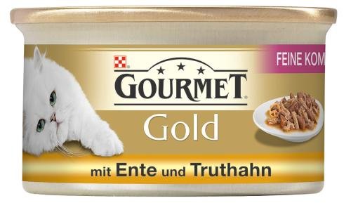 Gourmet Perle Genuss in Sauce Nassfutter Ente Truthahn 24x85 g