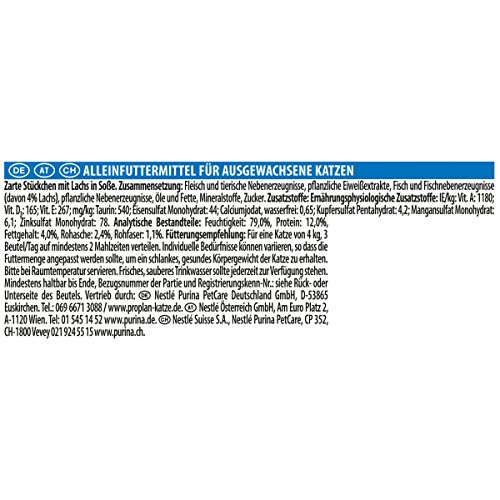 Purina Pro Plan Housecat Nutrisavour Nassfutter Lachs 24x85g Sauce