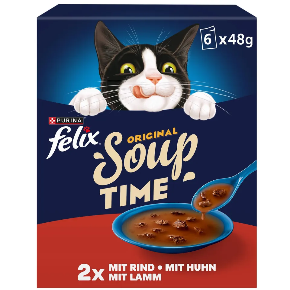 FELIX Soup Time Katzensuppe vom Land Rind 6er
