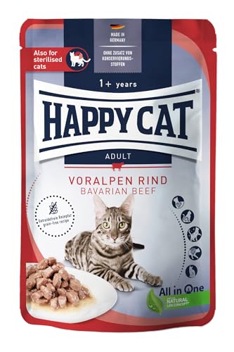 Happy Cat Meat in Sauce Nassfutter Rind Sauce 85 g getreidefrei