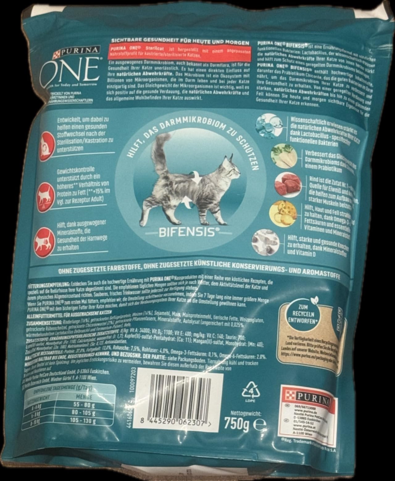 Purina One Bifensis Sterilcat Trockenfutter Rind 6x1,4kg