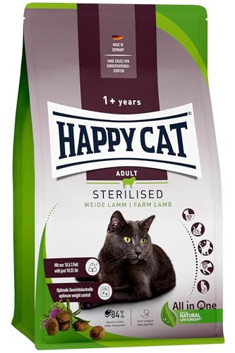 Happy Cat Sterilised Weide-Lamm Trockenfutter 4 kg