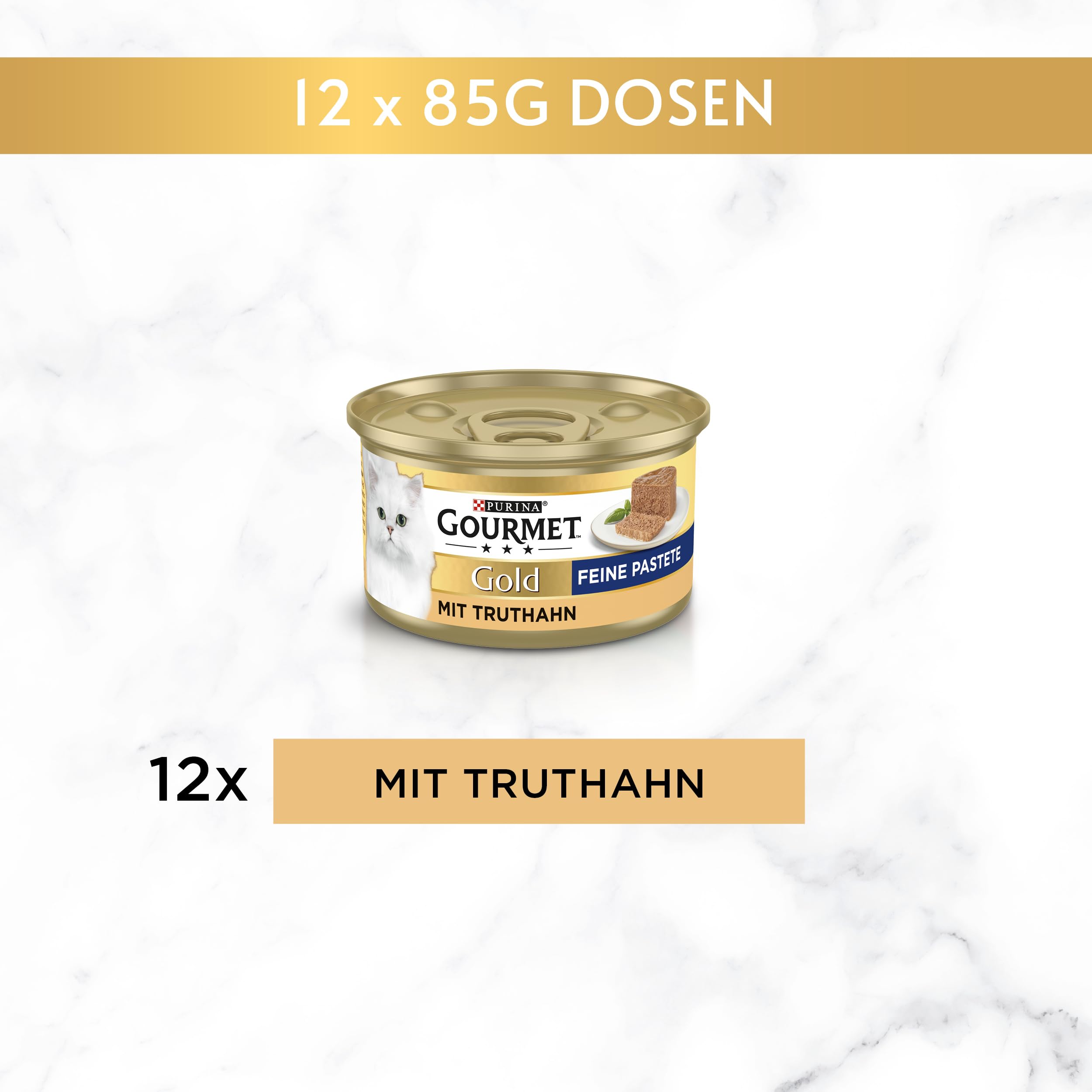 GOURMET Perle Pastete Nassfutter Truthahn 12x85g