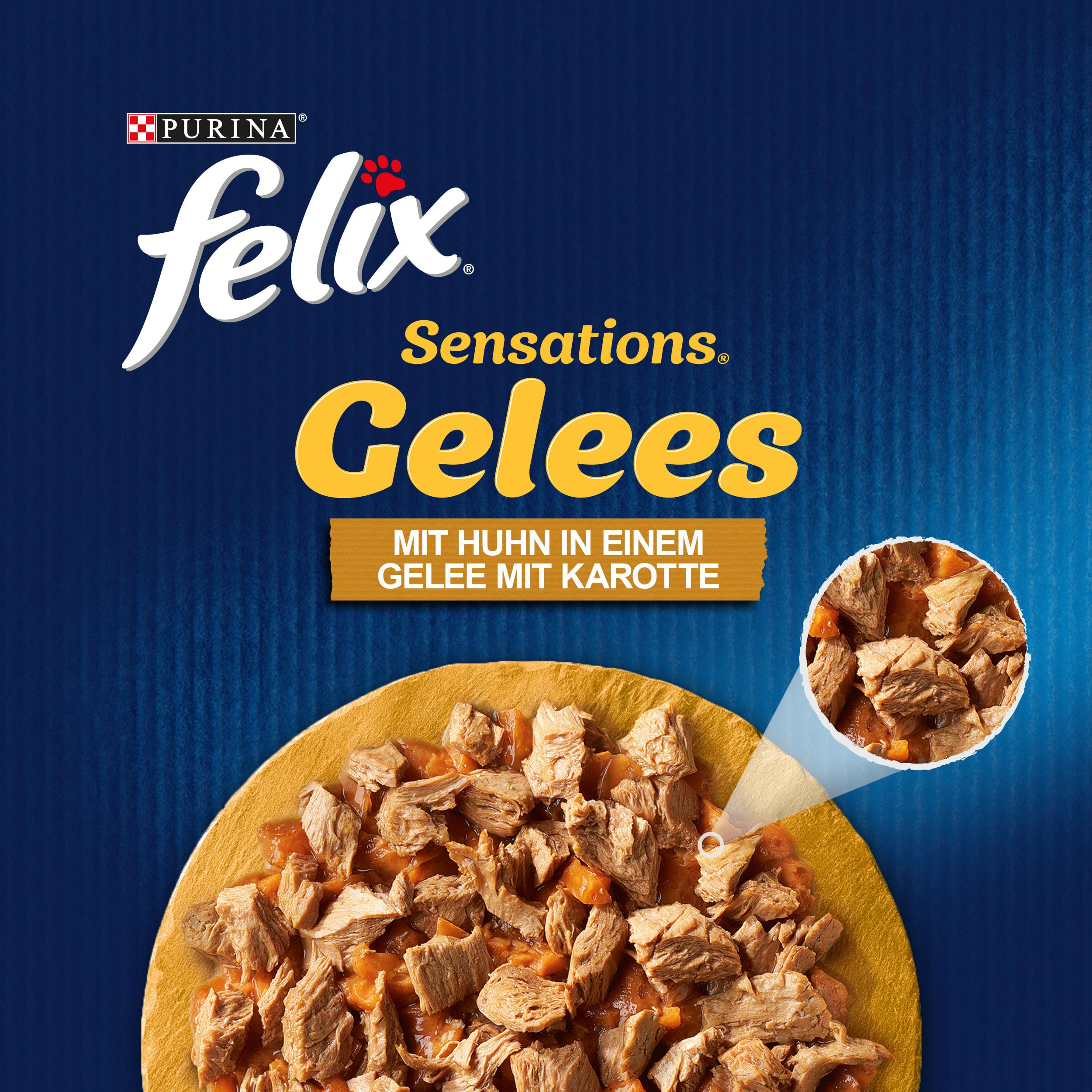 FELIX Sensations Huhn-Karotte Nassfutter 26x85g in Gelee
