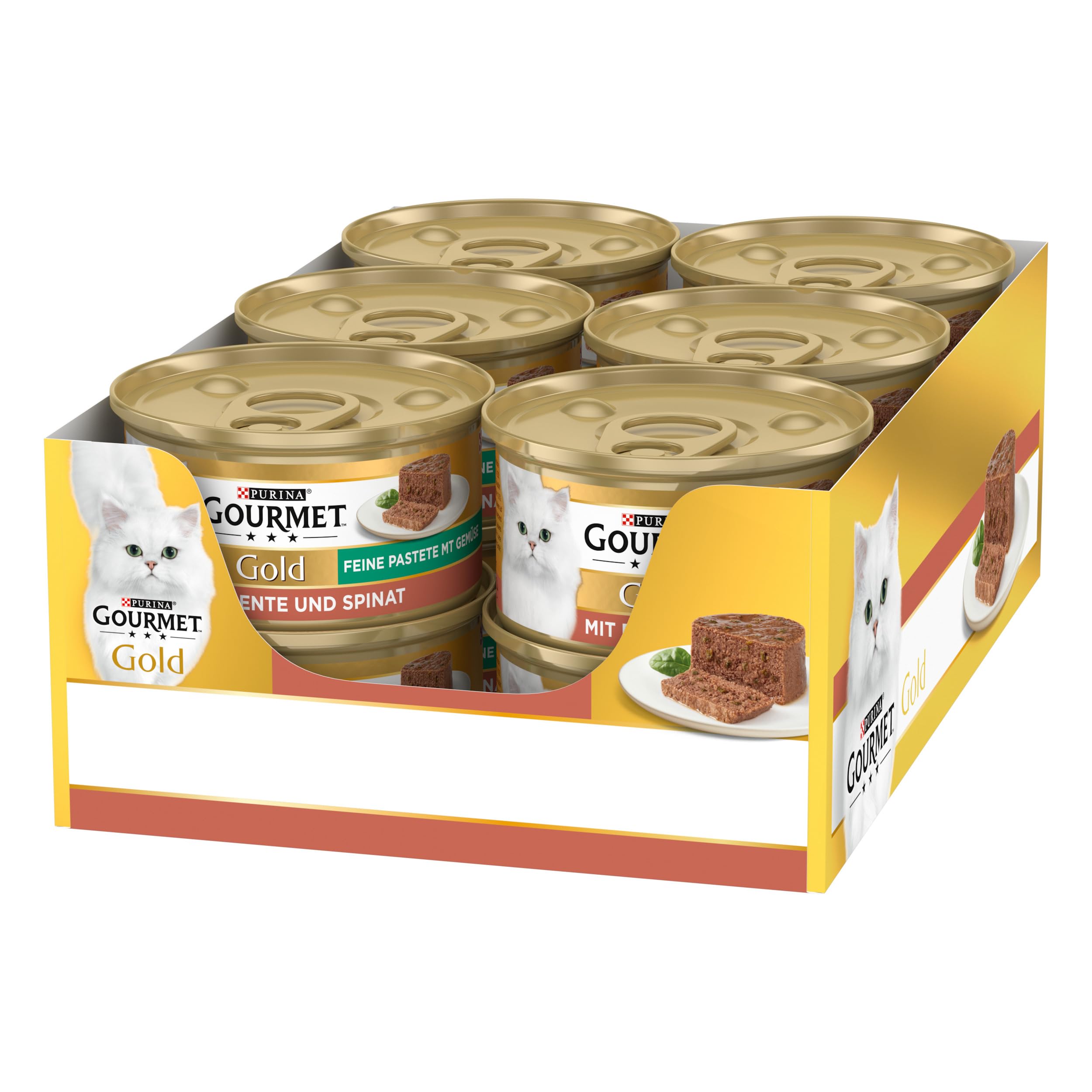Gourmet Perle Pastete Ente Spinat Nassfutter 12x85g