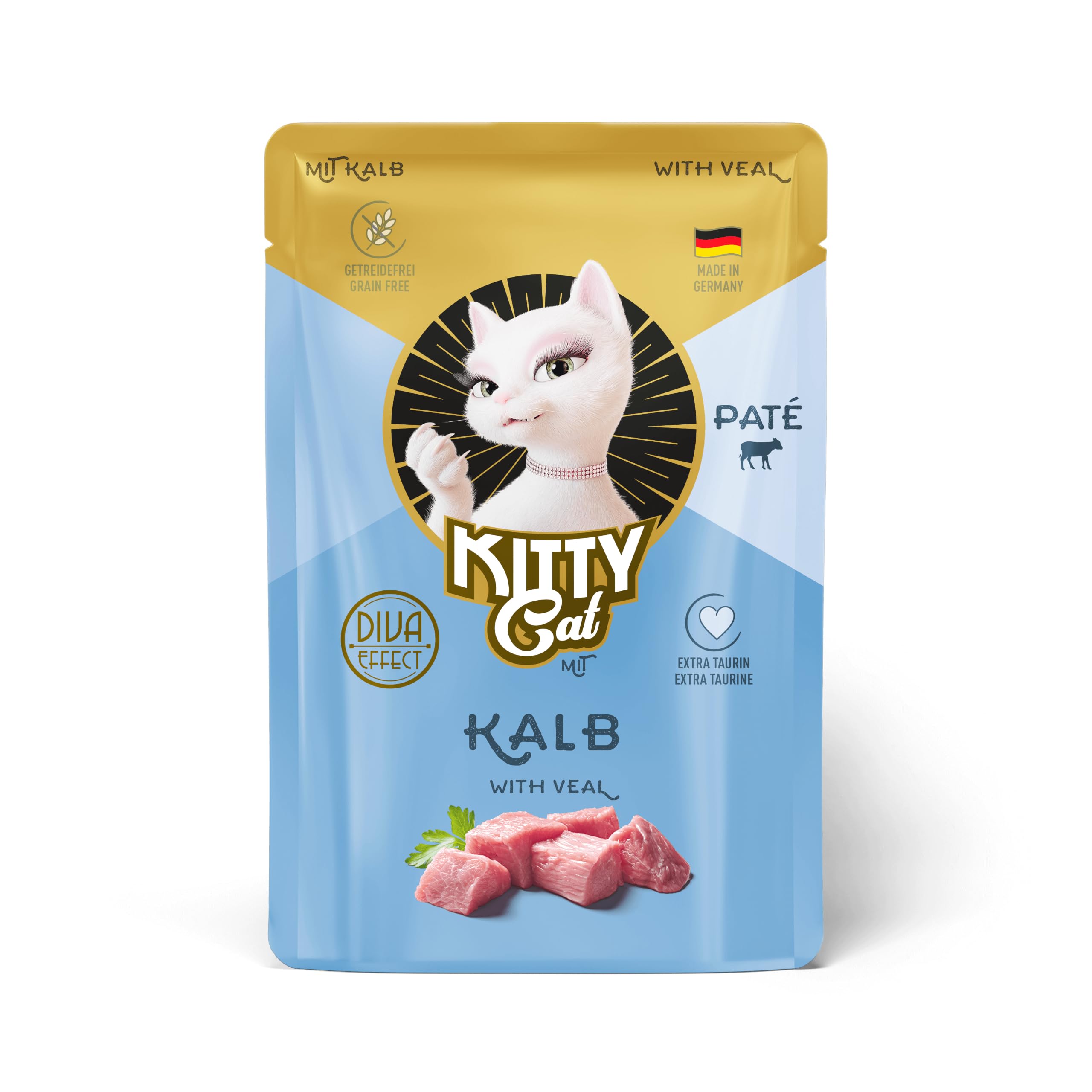 KITTY Cat Nassfutter Paté Kaninchen 6x400g getreidefrei