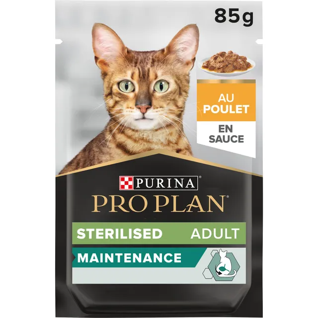 Purina Pro Plan Sterilised Nutrisavour Nassfutter Huhn 24x85g kastriert