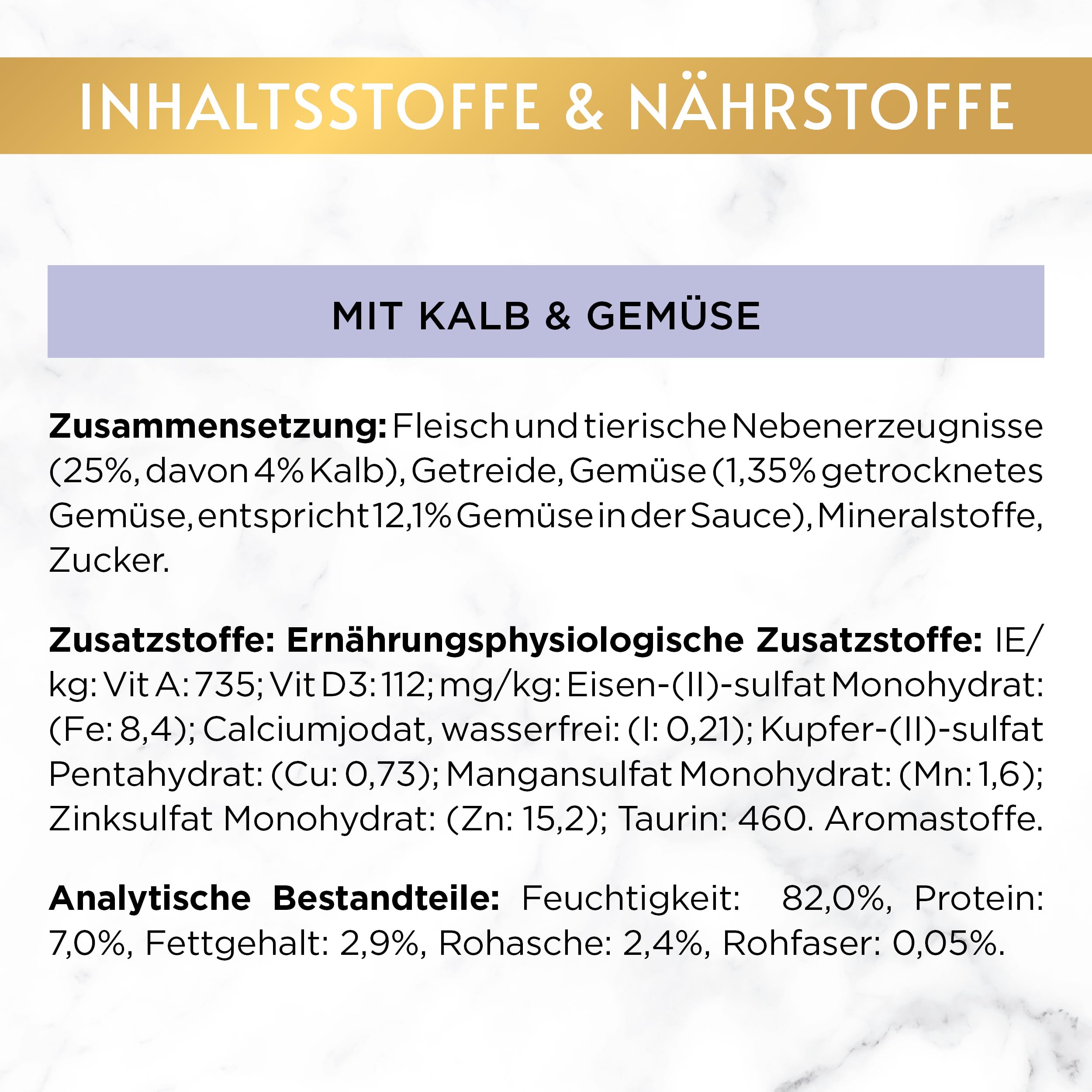 GOURMET Perle Genuss Sauce Nassfutter Kalb Gemüse 12x85g