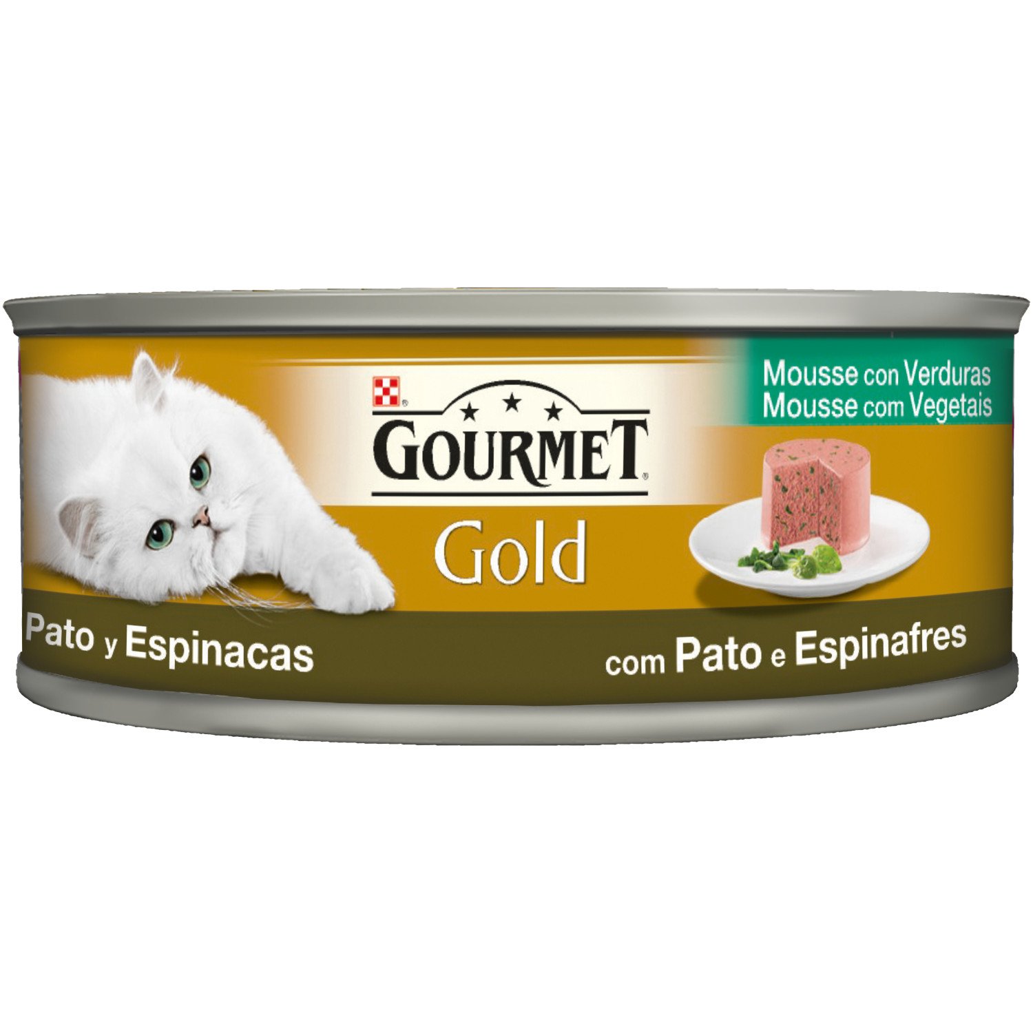Gourmet Perle Genuss Sauce Nassfutter Ente Spinat Mousse 85g