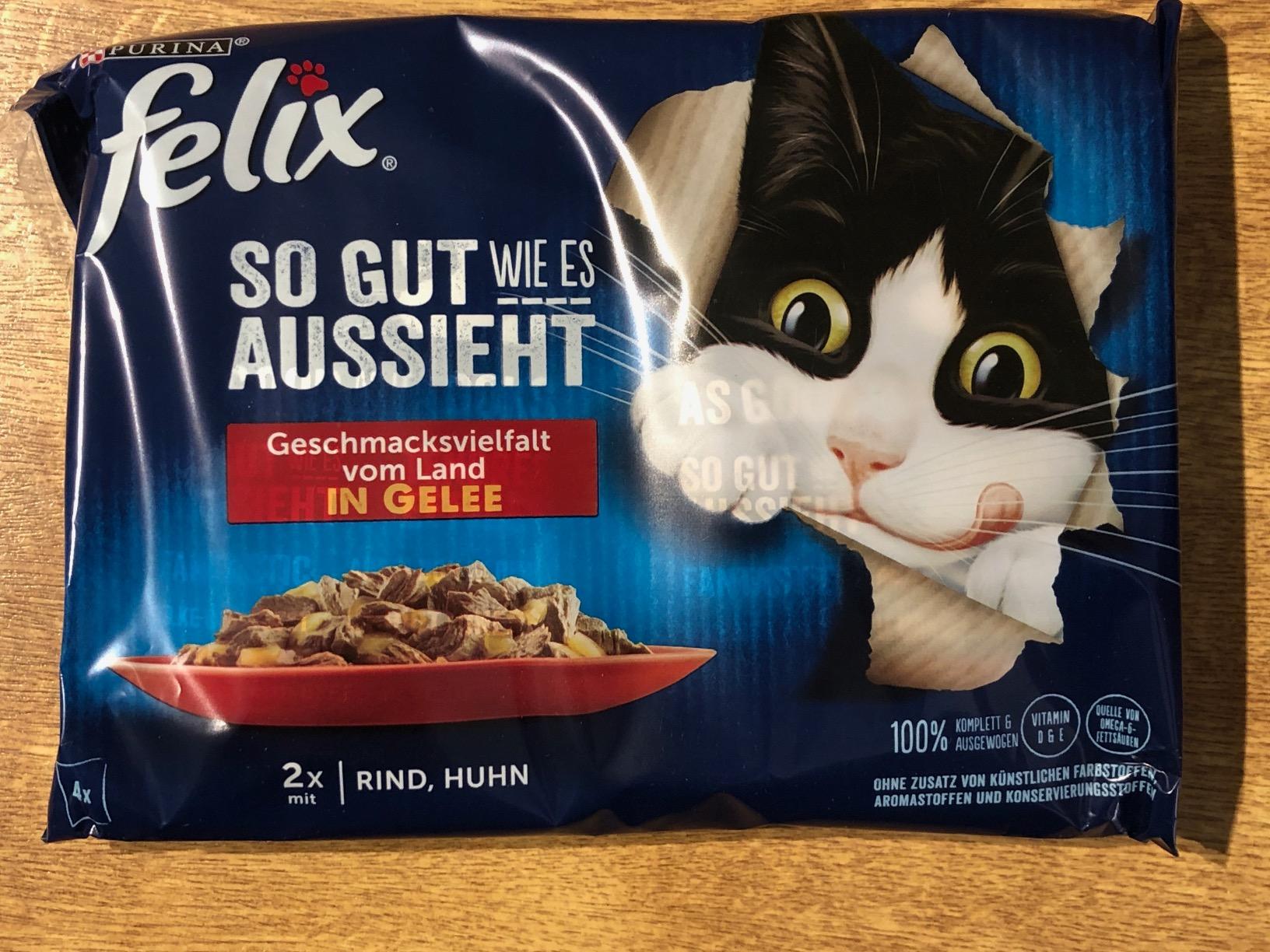Felix So gut wie es aussieht Nassfutter Huhn Rind 48x85g