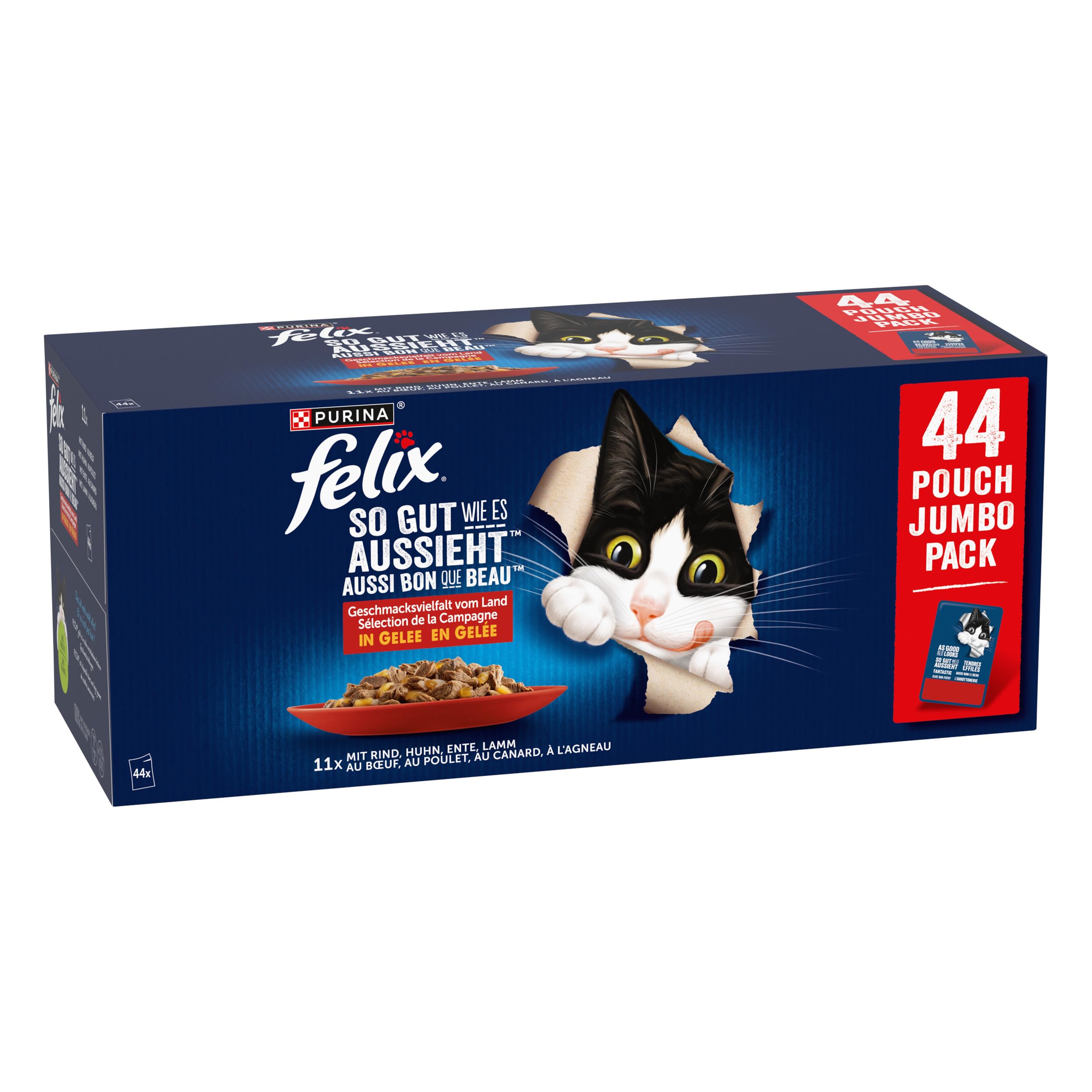 Felix So gut wie es aussieht Land Gelee Nassfutter 44x85 g