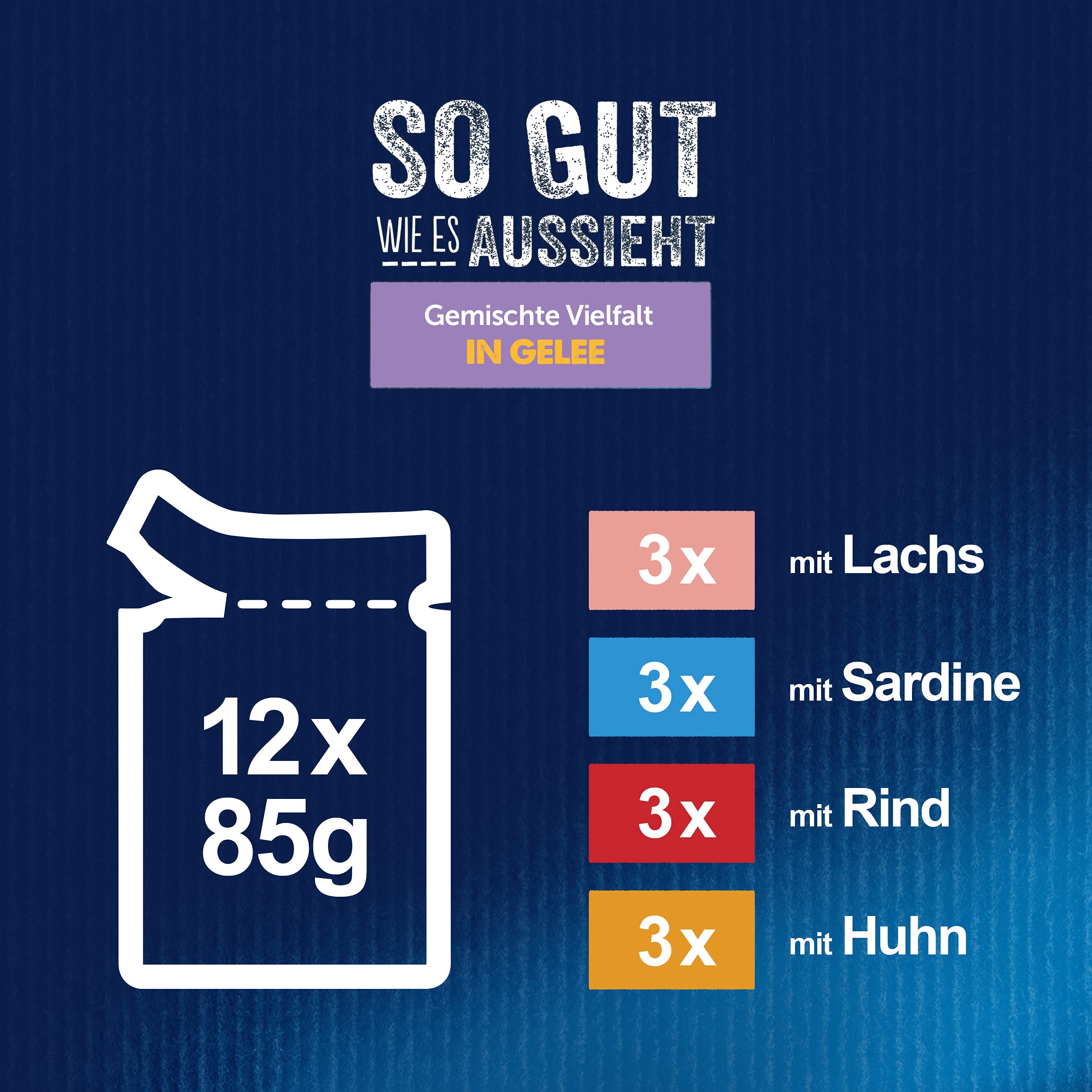 FELIX So gut wie es aussieht Senior Nassfutter Gelee Mix 72x85g