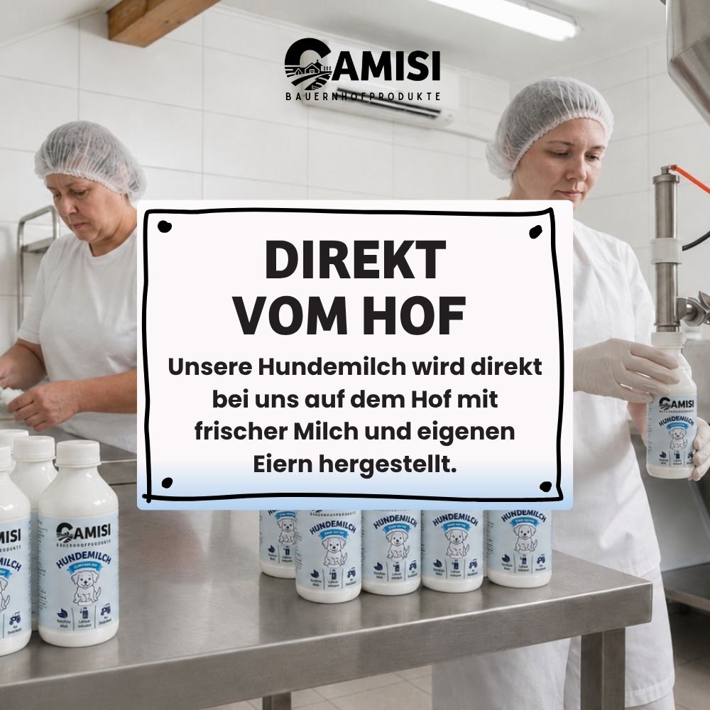 CAMISI Hundemilch Laktosereduziert Hundemilch mit Kolostrum