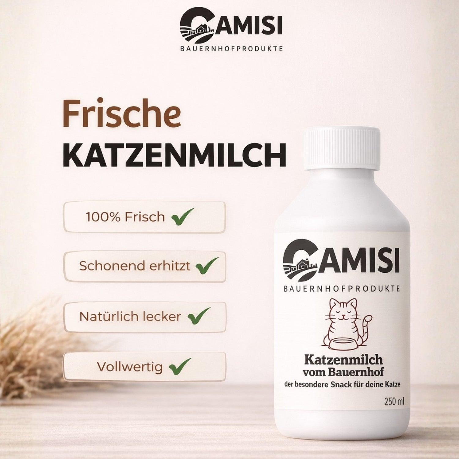 CAMISI Katzenmilch laktosereduziert Katzenmilch 4x250ml mit Taurin