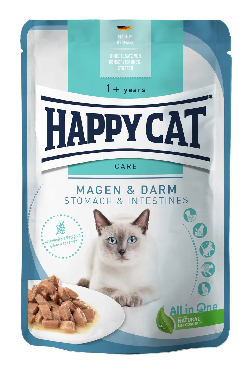 Happy Cat Meat Sauce Magen&Darm Nassfutter Geflügel 85g