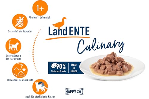 Happy Cat Meat in Sauce Ente Nassfutter 85 g getreidefrei