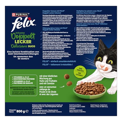 Felix Doppelt Lecker Inhome Huhn Trockenfutter 5x800 g