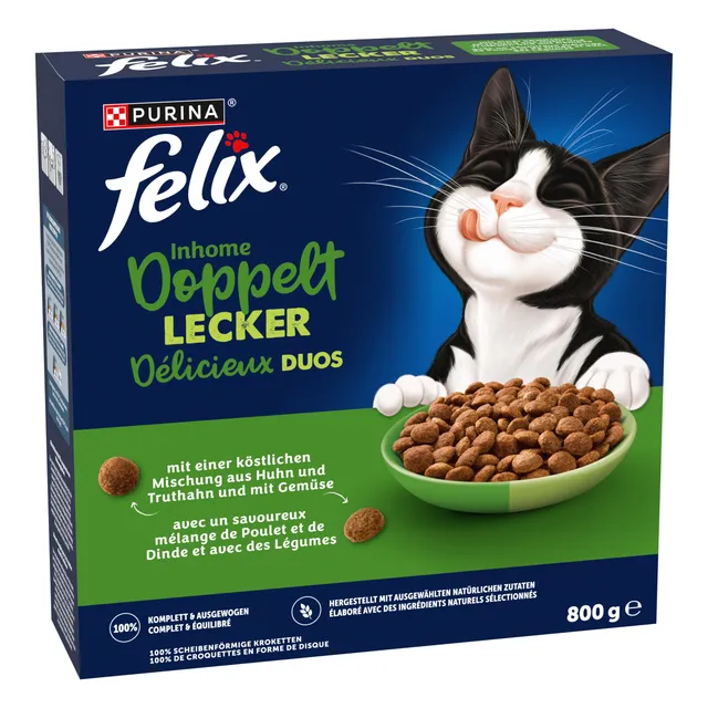 Felix Doppelt Lecker Inhome Huhn Trockenfutter 5x800 g