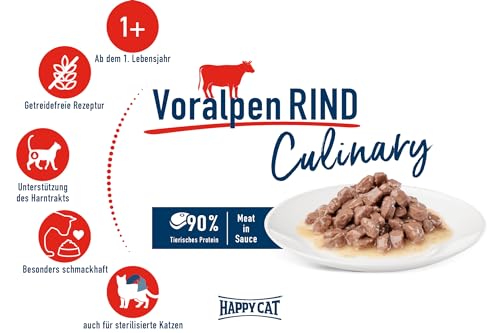 Happy Cat Meat in Sauce Nassfutter Rind Sauce 85 g getreidefrei