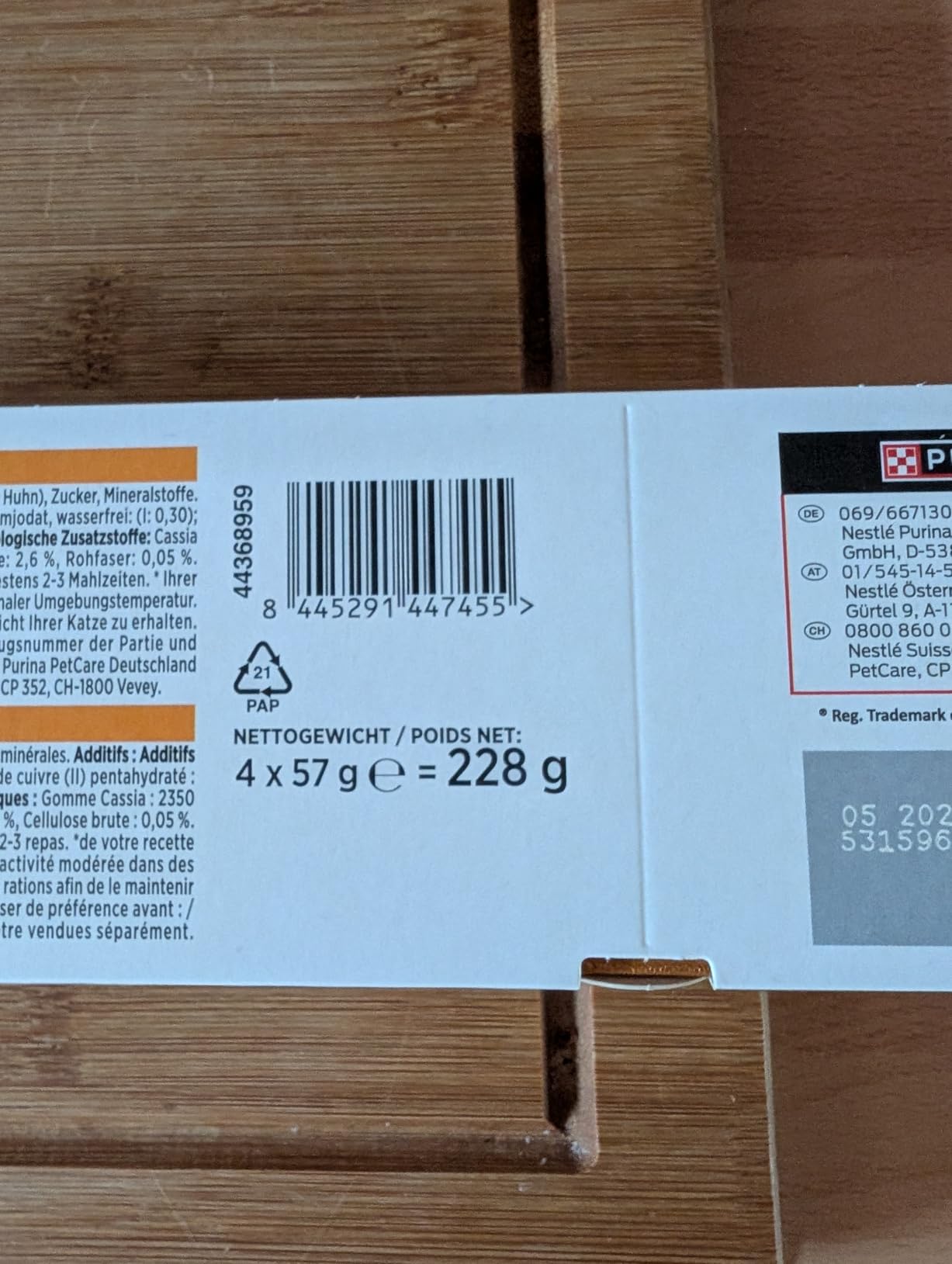Gourmet Perle Genuss in Gelée Nassfutter Huhn 6x57g