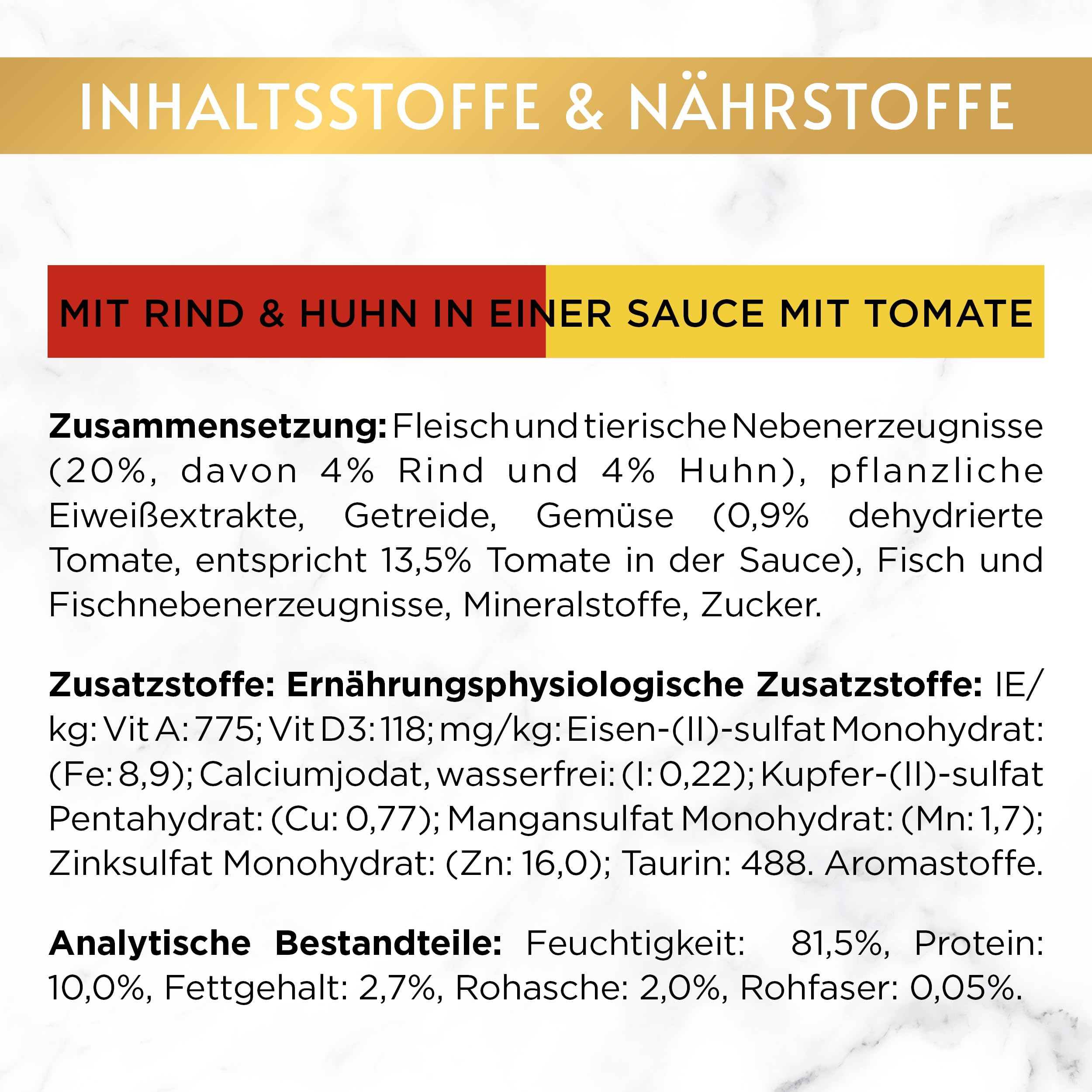 GOURMET Perle Sauce Nassfutter Rind Huhn 12x85g Tomate