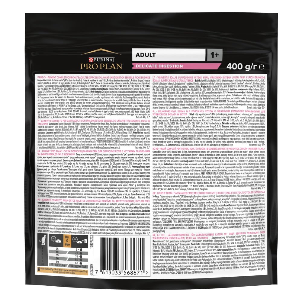 PRO PLAN für Katzen Sterilised Adult Truthahn Trockenfutter 8x400g