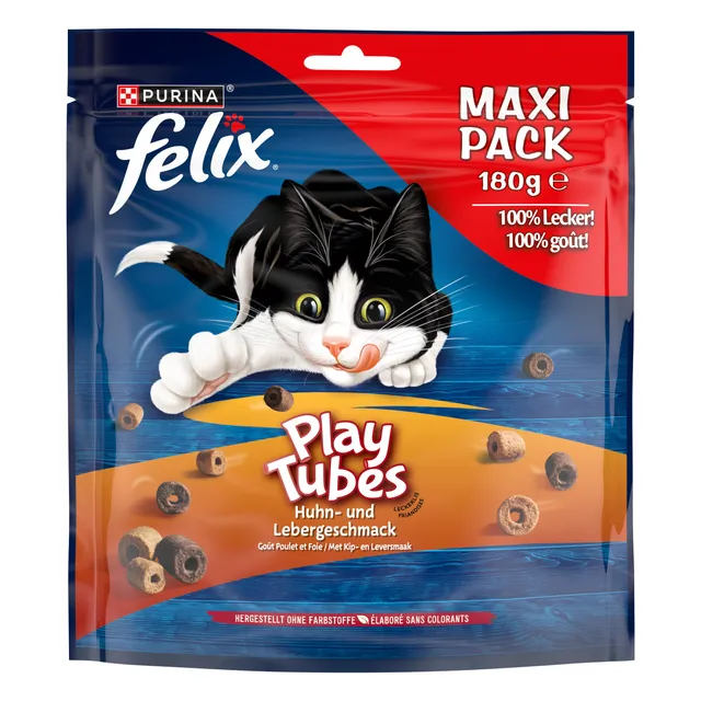 Felix Play Tubes Leckerli Huhn-Leber 5x180 g