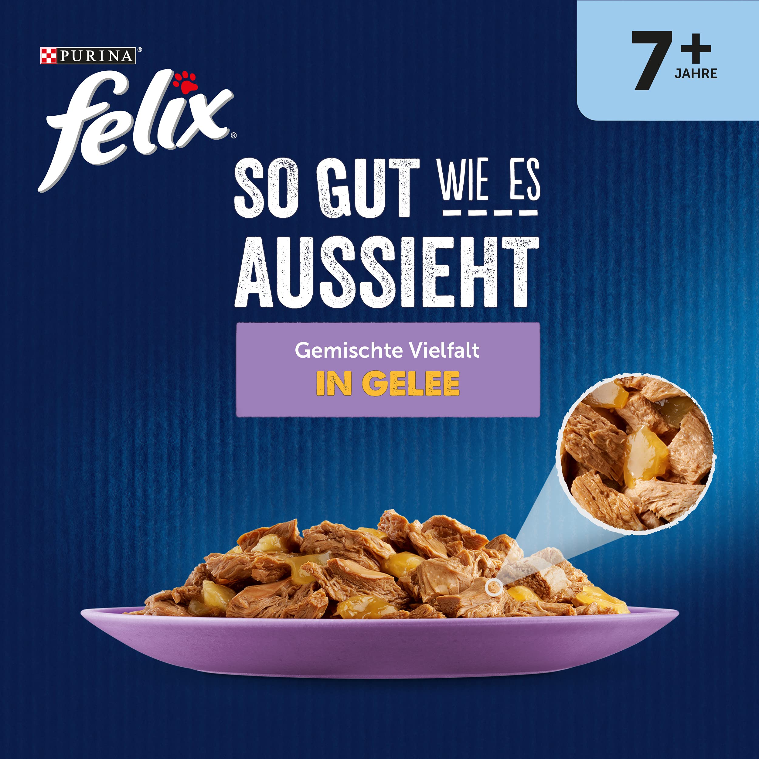 FELIX So gut wie es aussieht Senior Nassfutter Gelee Mix 72x85g