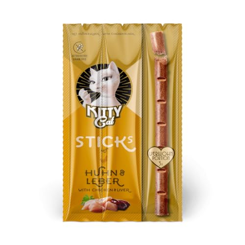 KITTY Cat Sticks Huhn & Leber Leckerlis 24x15 g zuckerfrei