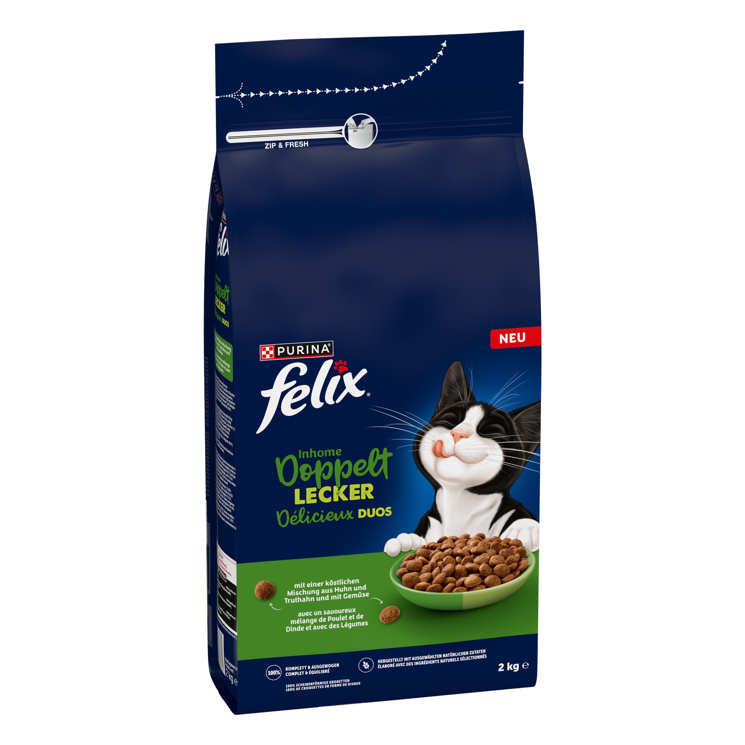 FELIX Doppelt Lecker Inhome Huhn Trockenfutter 12kg