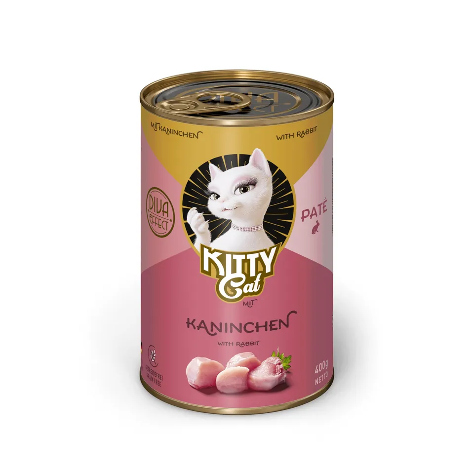 KITTY Cat Nassfutter Paté Kaninchen 6x400g getreidefrei