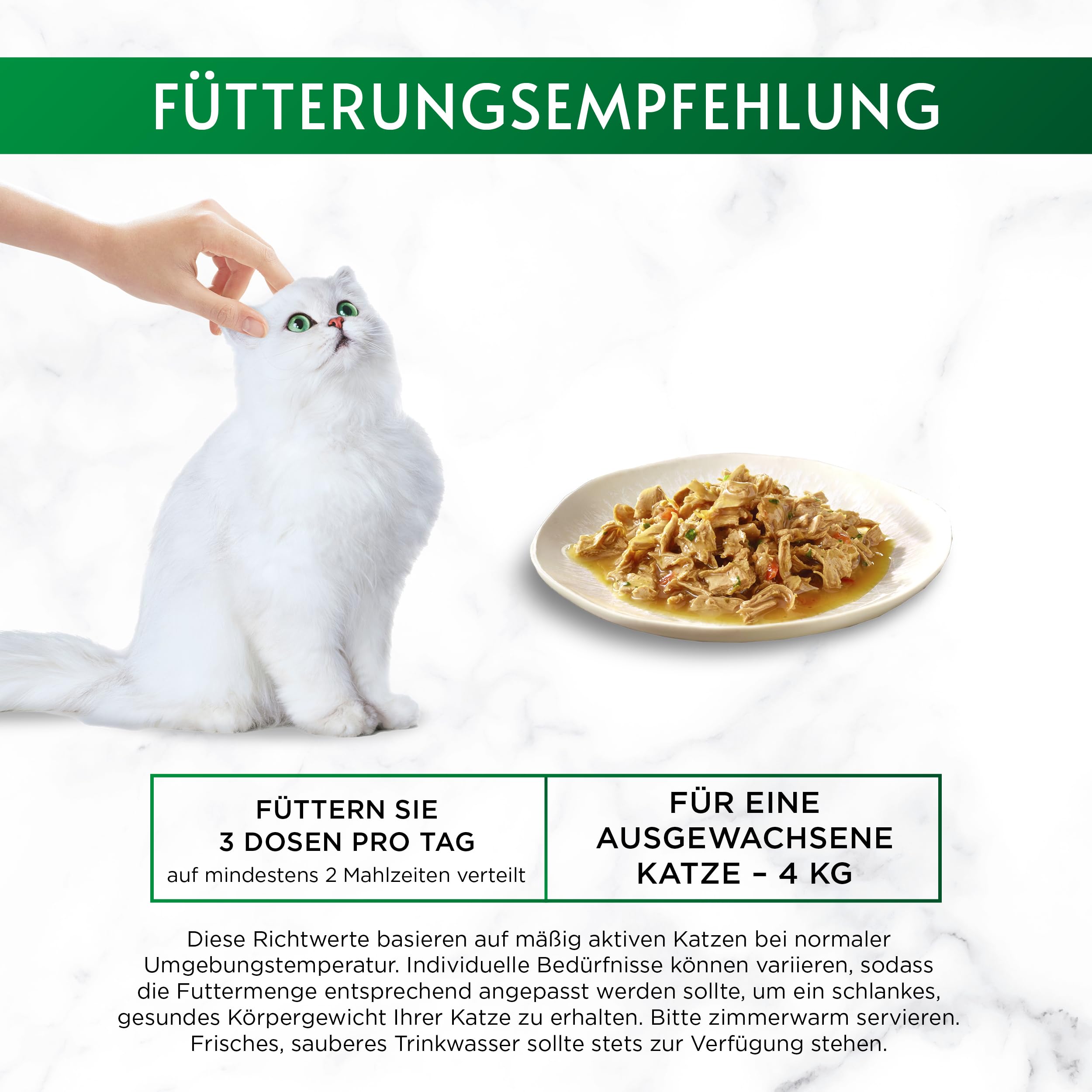 Gourmet Perle Streifen Nassfutter Huhn Truthahn Spinat 48x85g