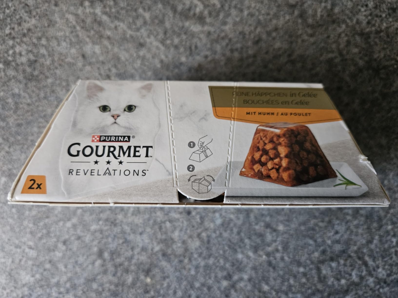 Gourmet Perle Genuss in Gelée Nassfutter Huhn 6x57g