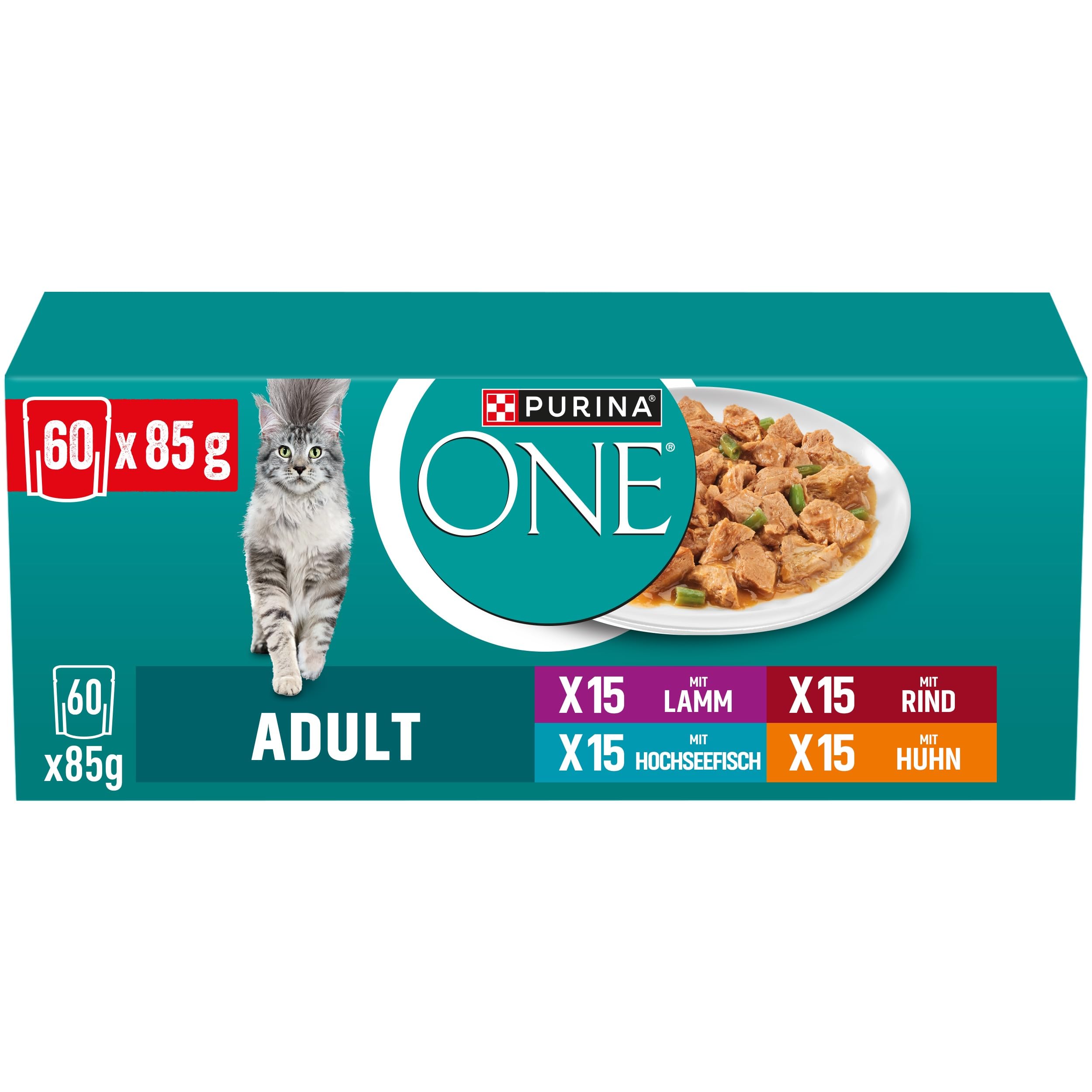 PURINA ONE BIFENSIS Mix Nassfutter Sauce 60x85g