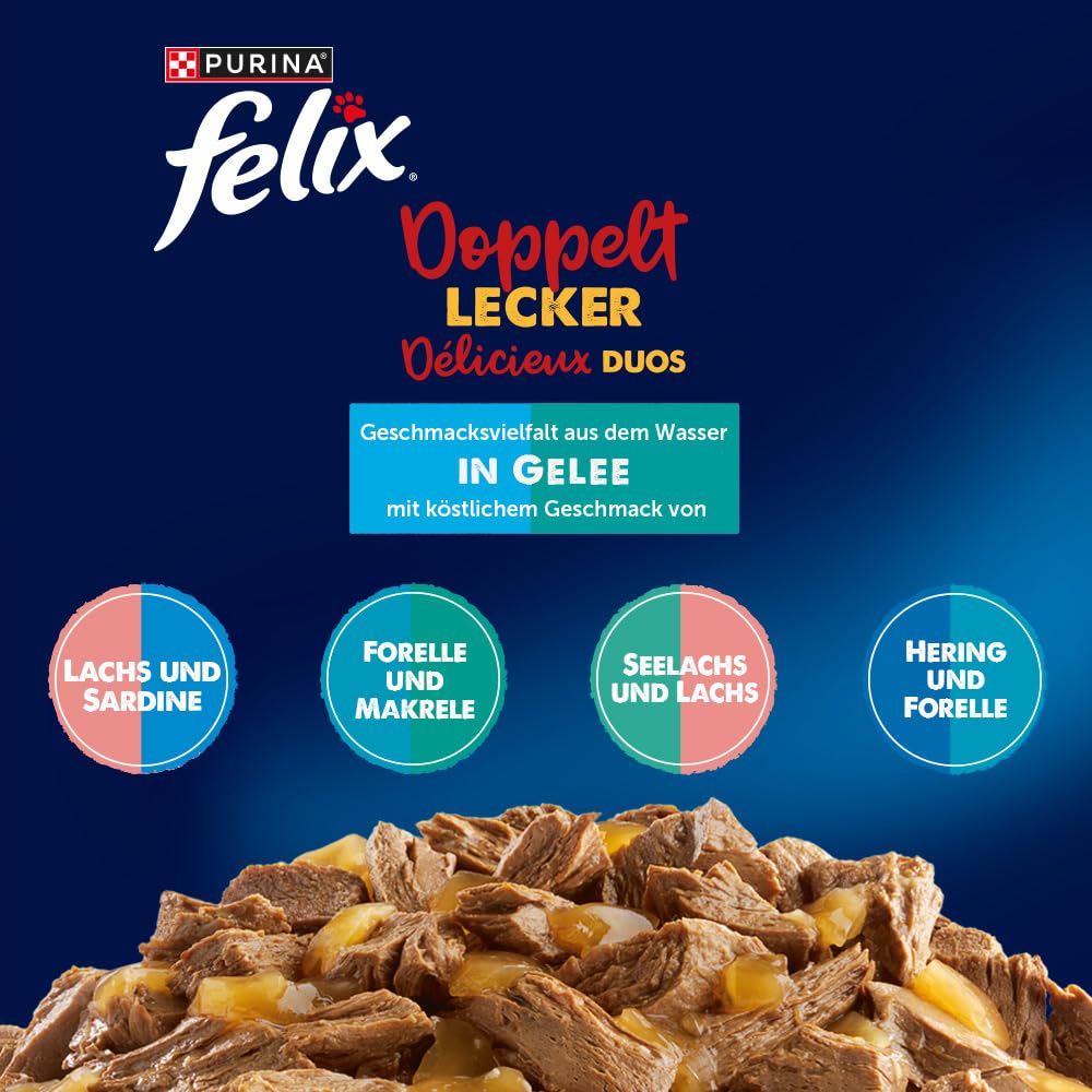 Felix Doppelt Lecker Nassfutter Fisch Aus dem Wasser 24x85g