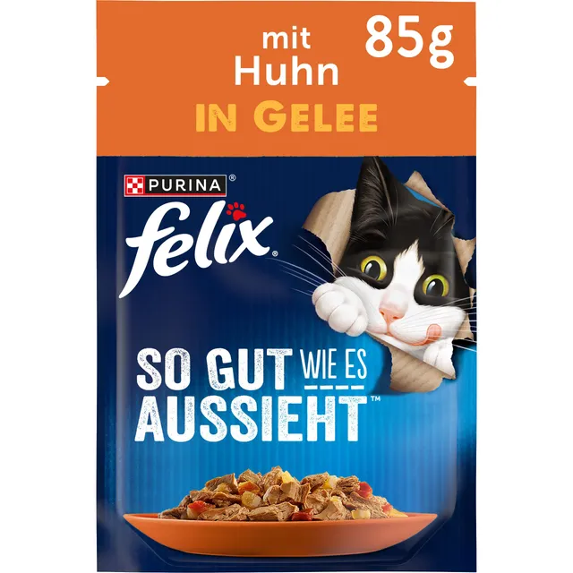 FELIX So gut wie es aussieht Nassfutter Huhn Tomate 26x85g