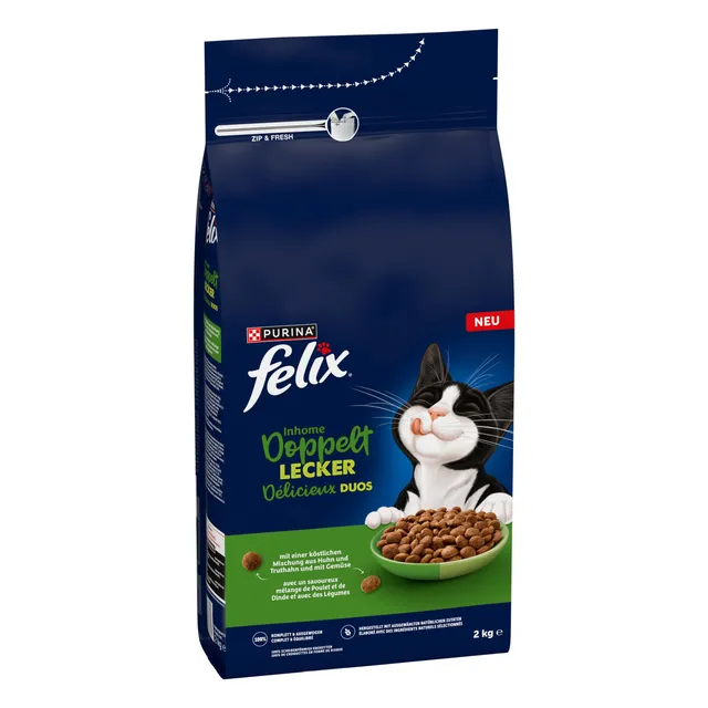 FELIX Doppelt Lecker Inhome Huhn Trockenfutter 12kg