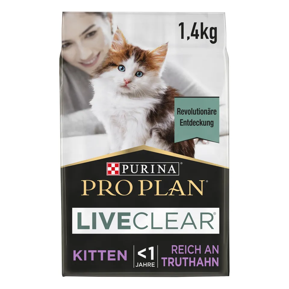 PRO PLAN LIVECLEAR Kitten Trockenfutter Truthahn 1,4kg