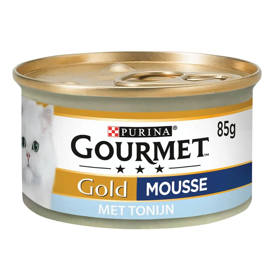 GOURMET Perle Genuss in Sauce Gold Mousse Thunfisch Nassfutter 85g