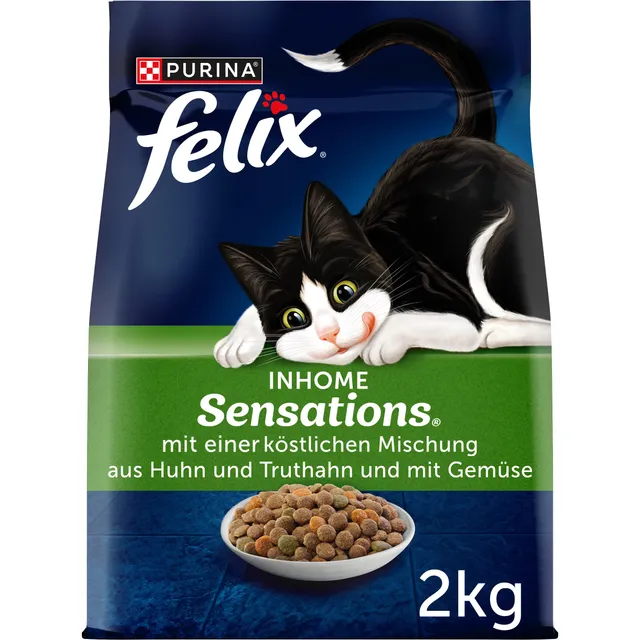 FELIX Sensations Inhome Trockenfutter Huhn Gemüse 6x2kg