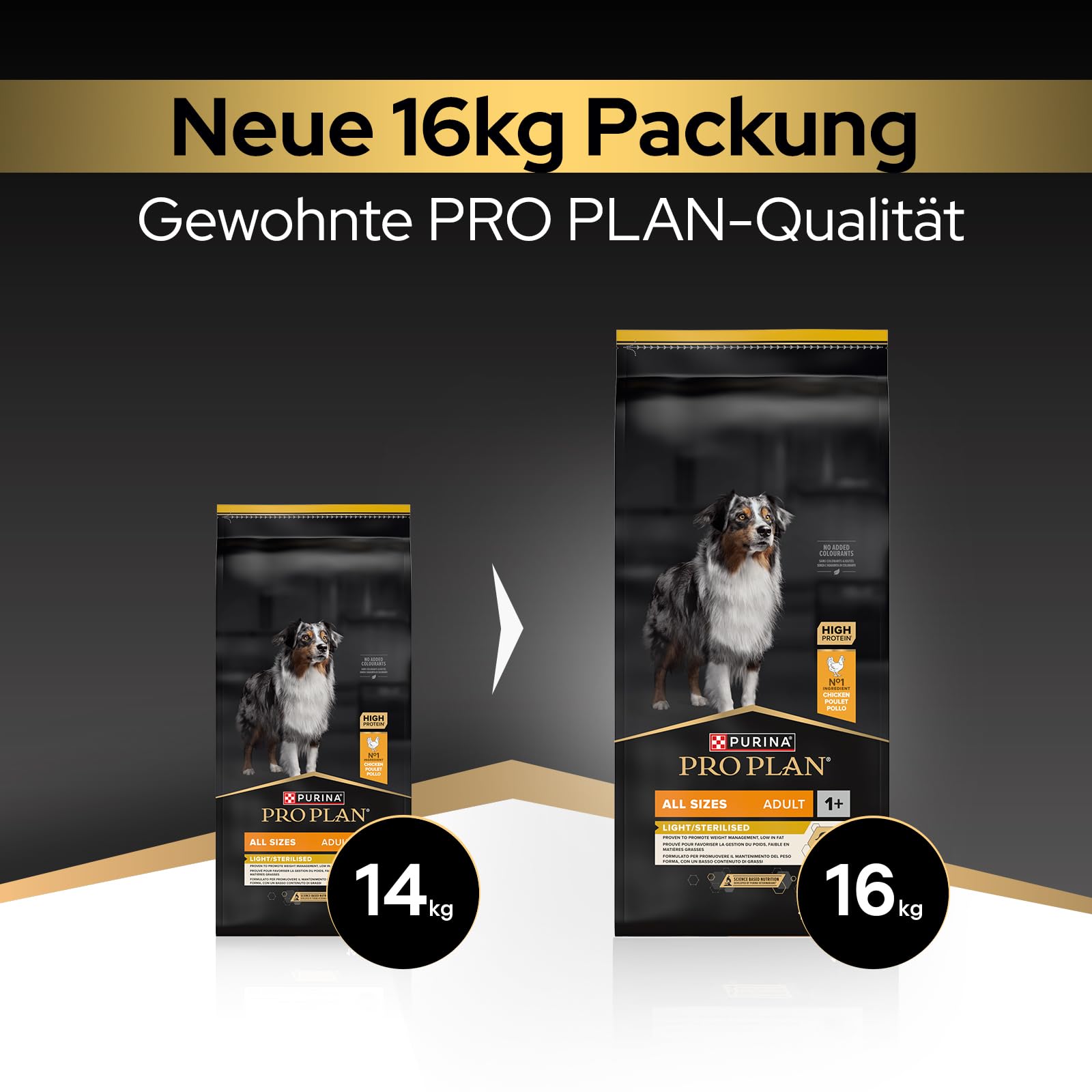 PRO PLAN Adult Light Sterilised Trockenfutter Huhn 16kg