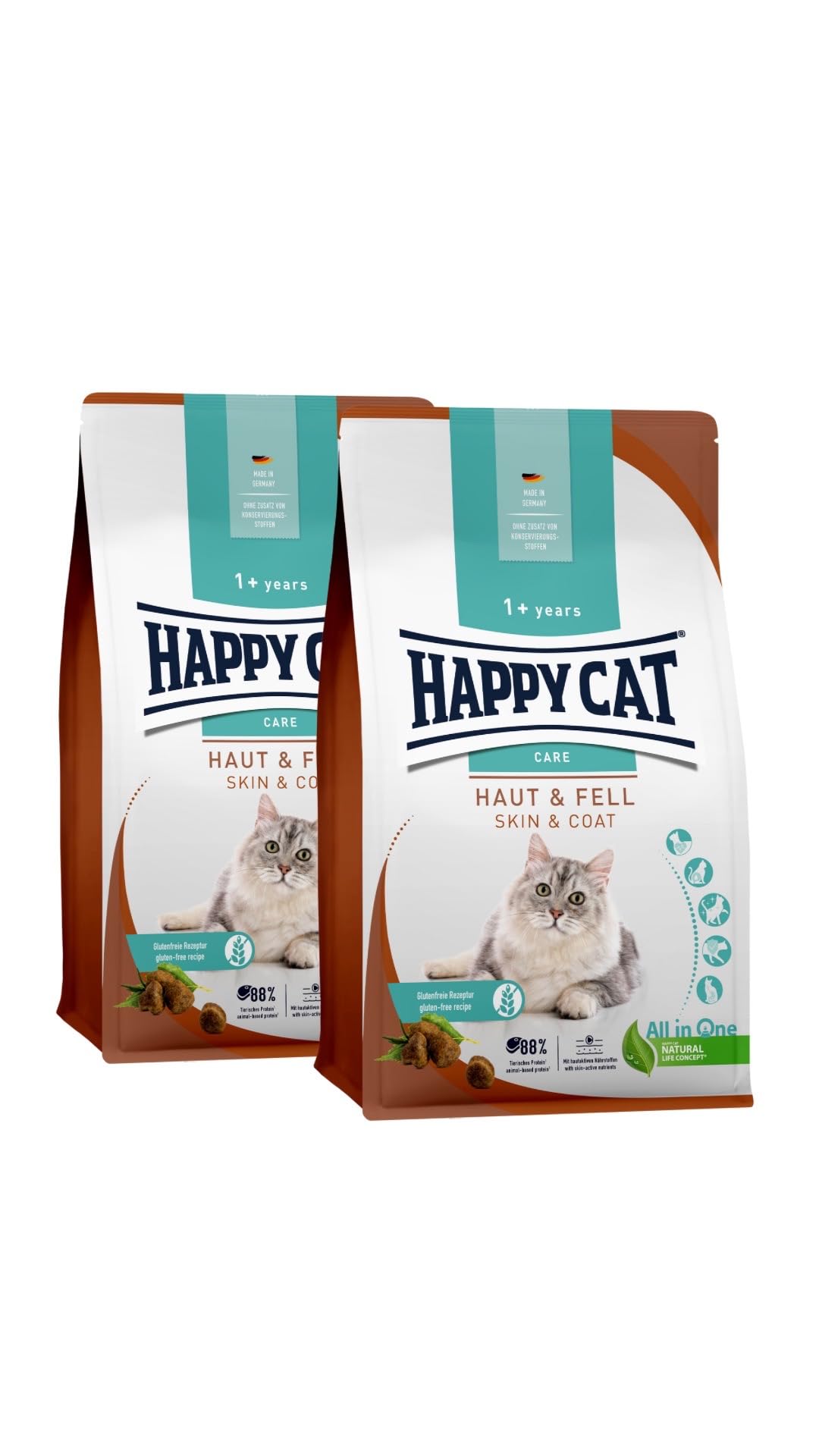 Happy Cat Care Haut & Fell Trockenfutter 4 kg Huhn